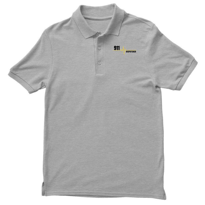 Custom 911 Dispatcher Heart Beat Men's Polo Shirt By