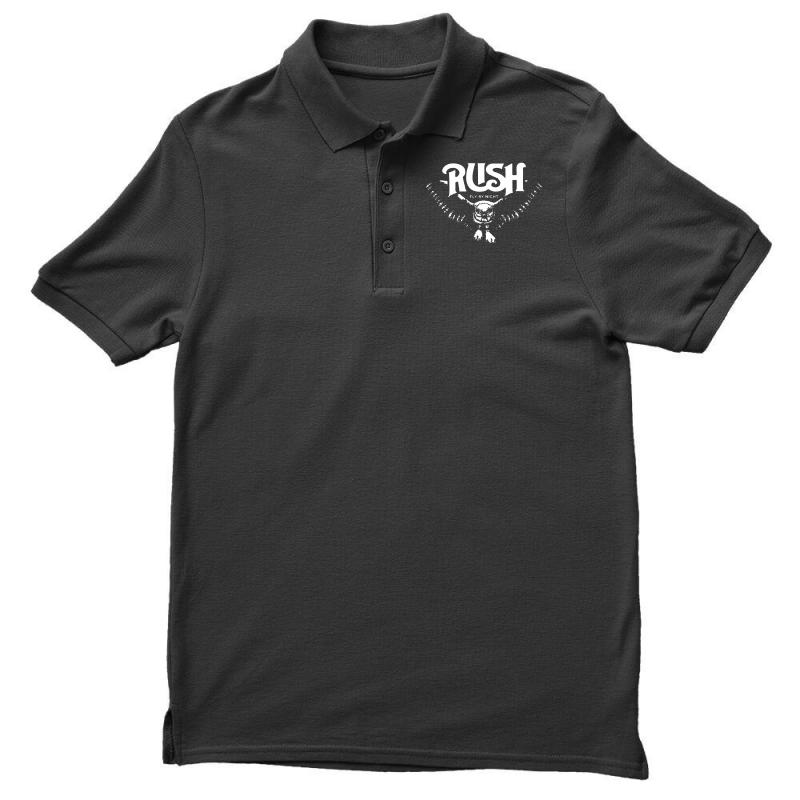 Custom Rush T Shirt Vintage Band Shirts Men's Polo Shirt By Teeshop - Artistshot