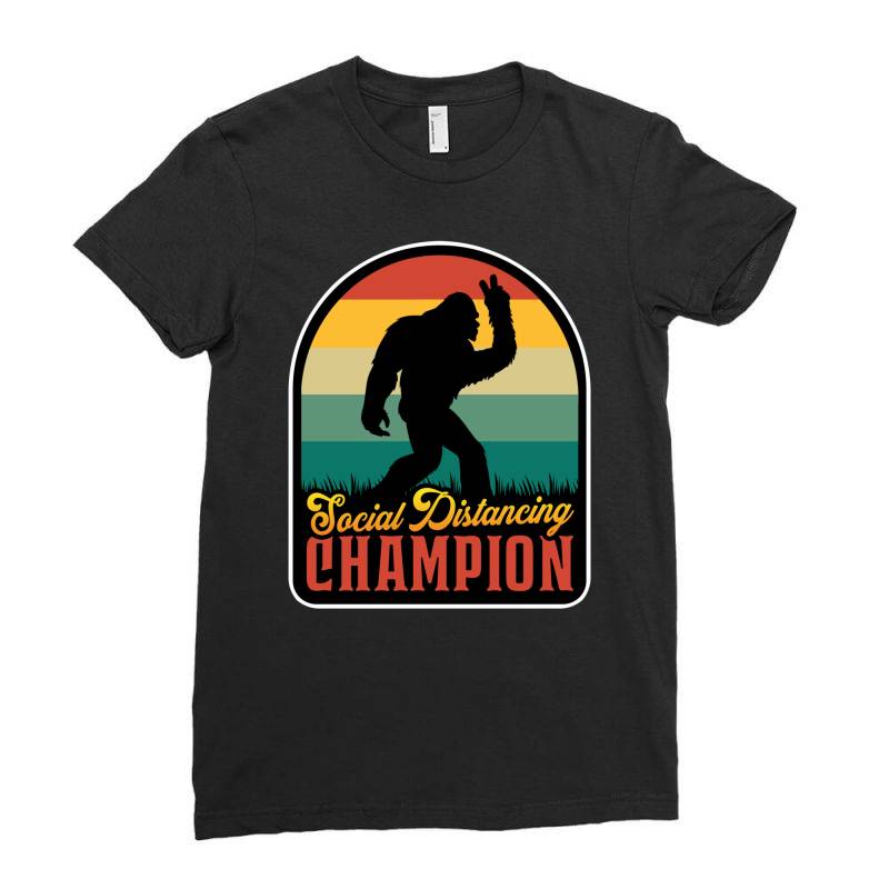 Social Distancing Champion Ladies Fitted T-shirt | Artistshot
