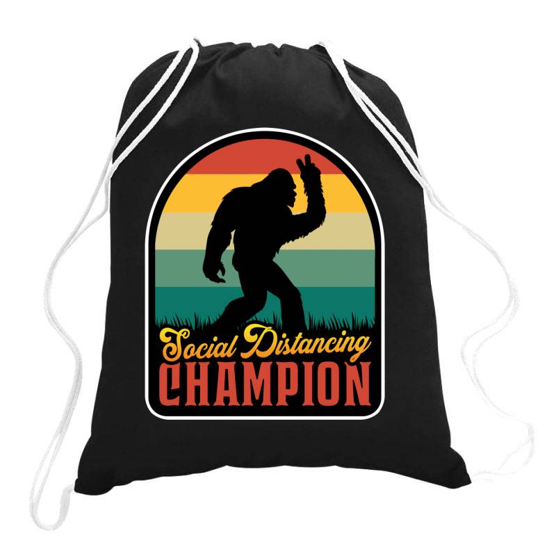 Social Distancing Champion Drawstring Bags | Artistshot