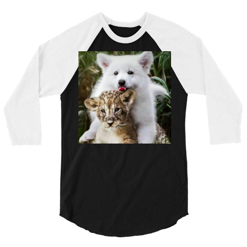 Dog And Lion 3/4 Sleeve Shirt | Artistshot