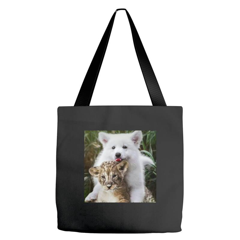 Dog And Lion Tote Bags | Artistshot
