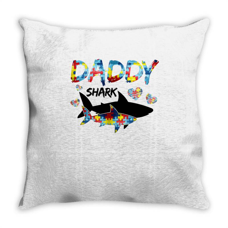 Daddy Shark For Light Throw Pillow | Artistshot