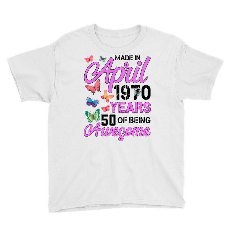Made In April 1970 Ears 50 Of Being Awesome For Light Youth Tee | Artistshot