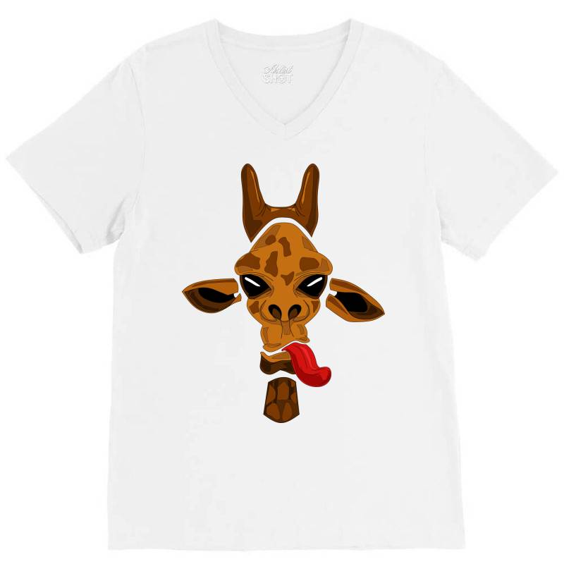 Giraffe V-neck Tee | Artistshot