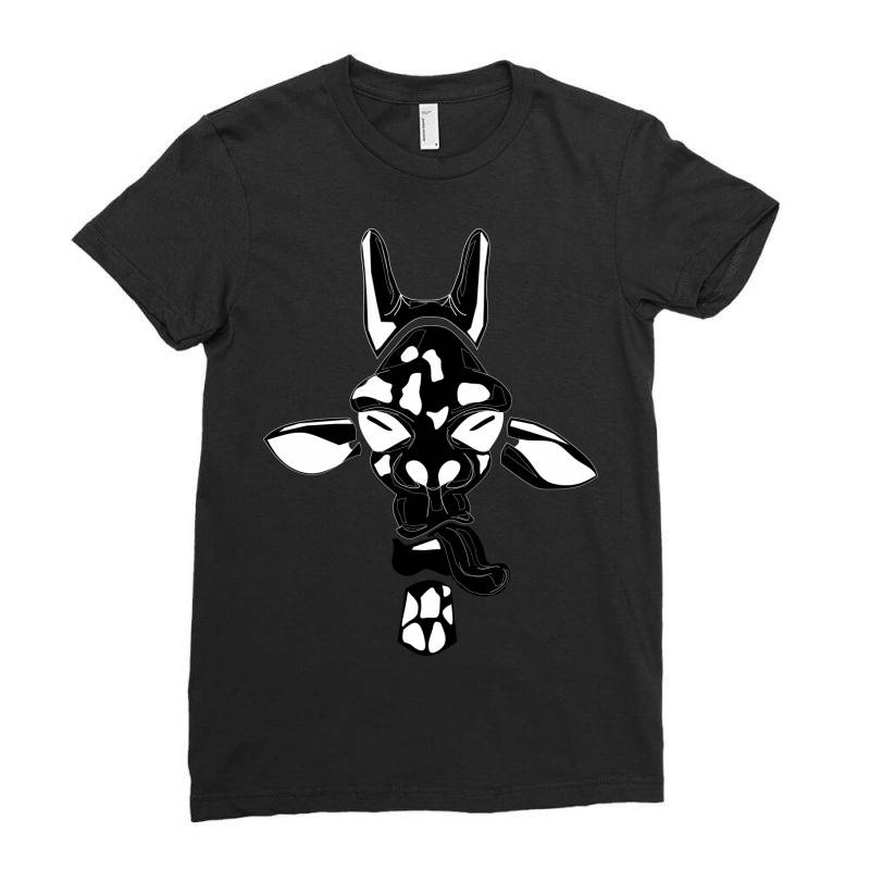 Giraffe Vector Ladies Fitted T-shirt | Artistshot
