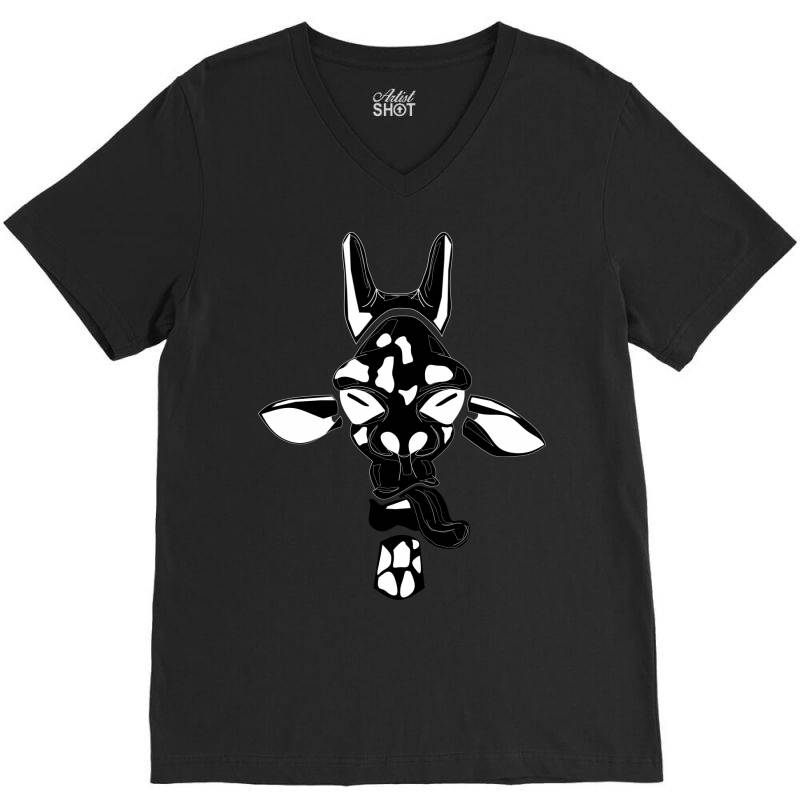 Giraffe Vector V-neck Tee | Artistshot