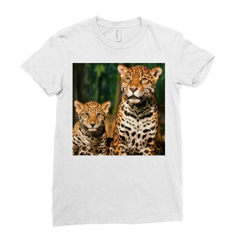 Leopard Mom Ladies Fitted T-shirt | Artistshot