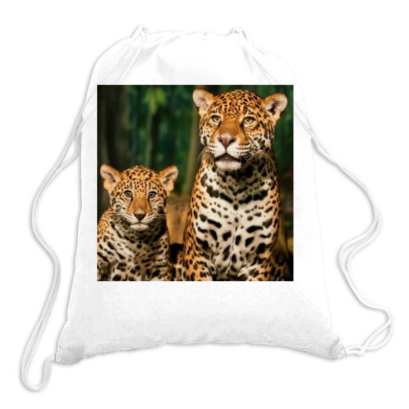 Leopard Mom Drawstring Bags | Artistshot