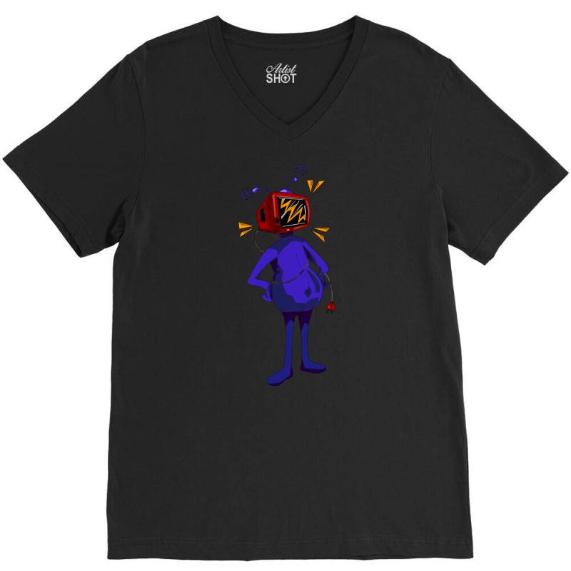 Retro Tv Man V-neck Tee | Artistshot