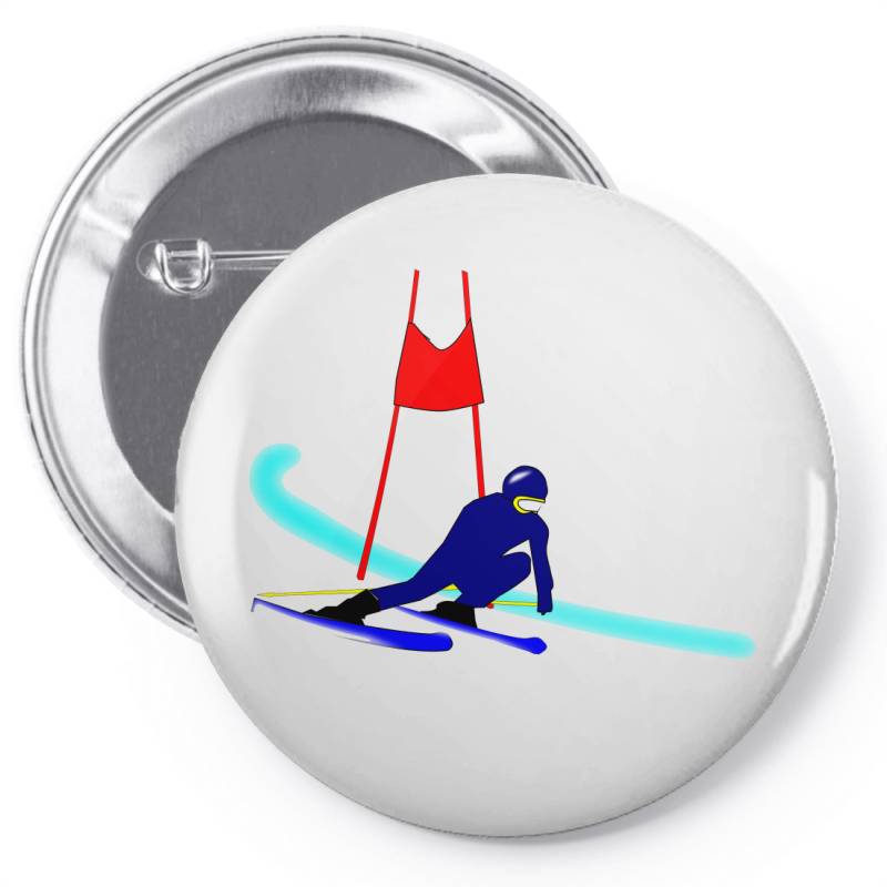 Competition Ski Slalom Sport Pin-back Button | Artistshot