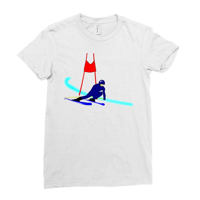 Competition Ski Slalom Sport Ladies Fitted T-shirt | Artistshot