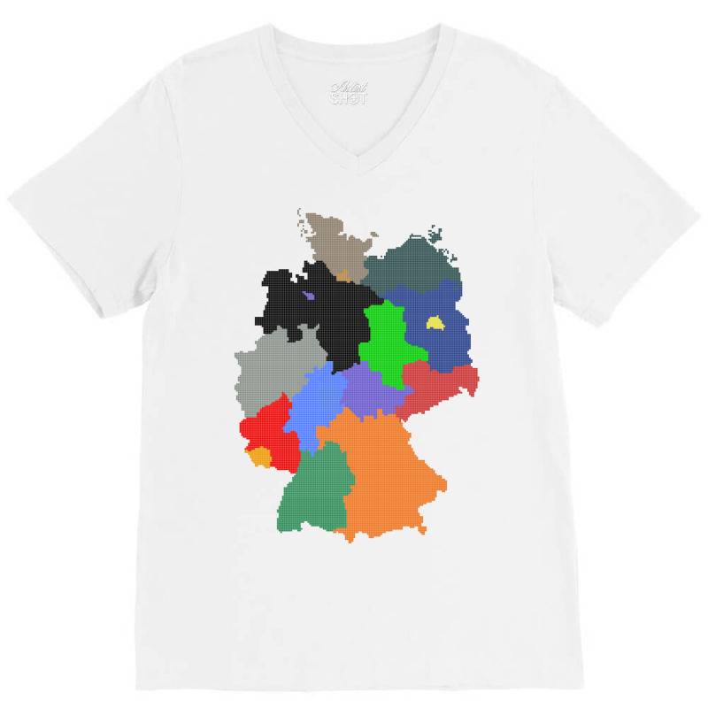 Germany Map V-neck Tee | Artistshot