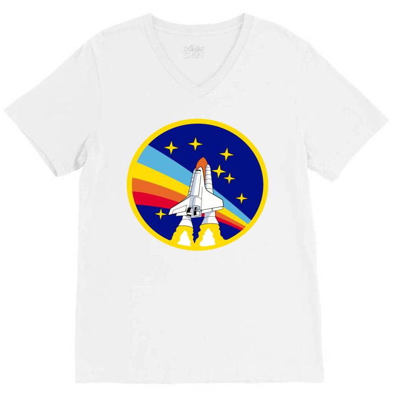 Rocket Space V-neck Tee | Artistshot