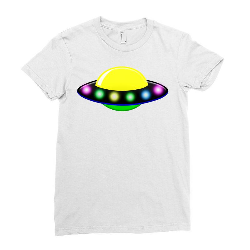 Rocket Astronaut Ufo Planets Space Ladies Fitted T-shirt | Artistshot