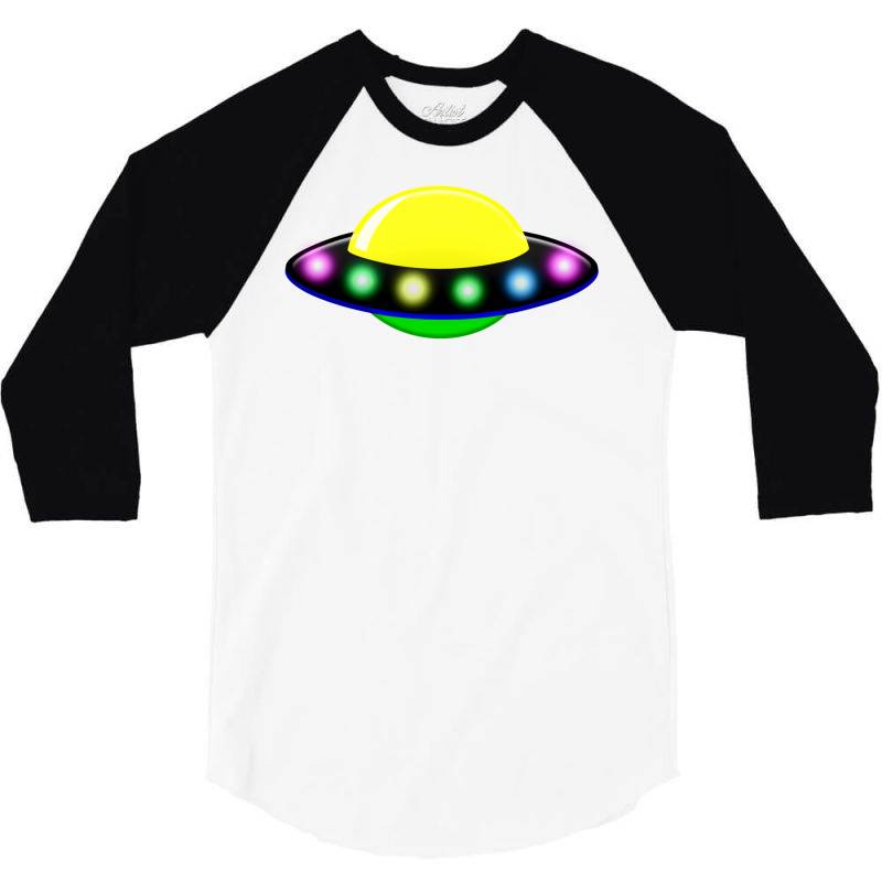 Rocket Astronaut Ufo Planets Space 3/4 Sleeve Shirt | Artistshot