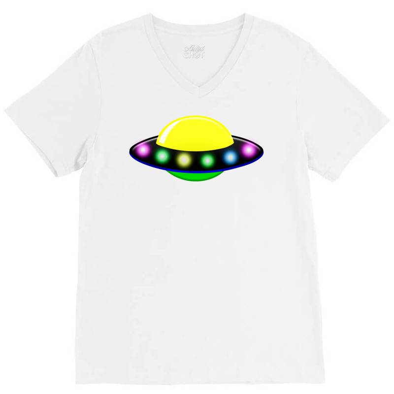 Rocket Astronaut Ufo Planets Space V-neck Tee | Artistshot
