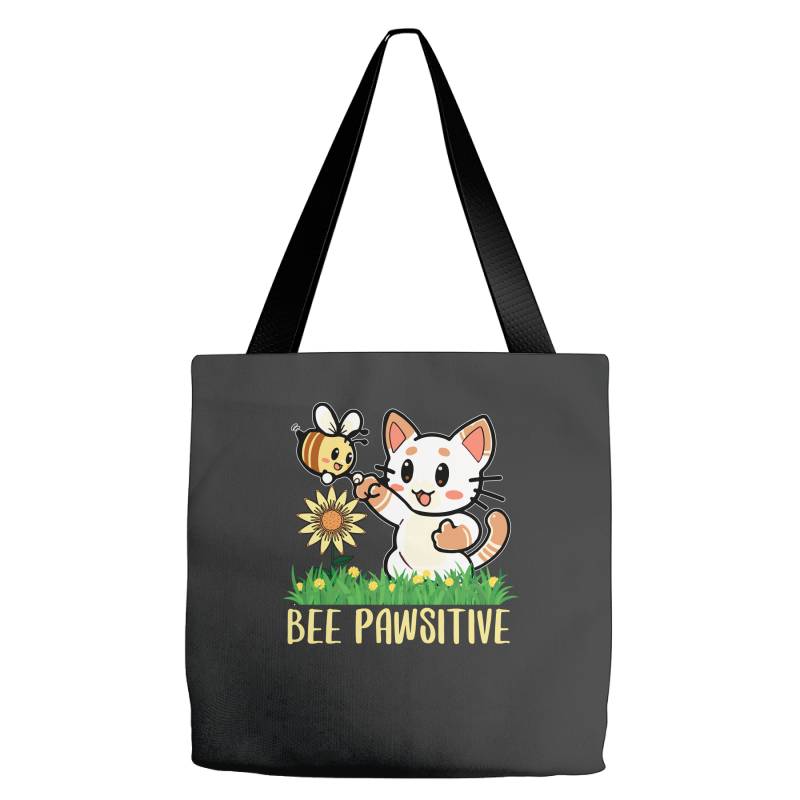Bee Pawsitive Tote Bags | Artistshot