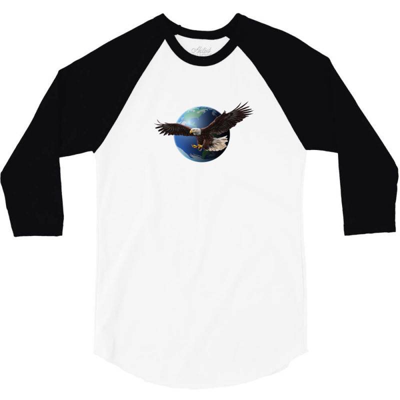 Adler Earth Globus Globe Global 3/4 Sleeve Shirt | Artistshot