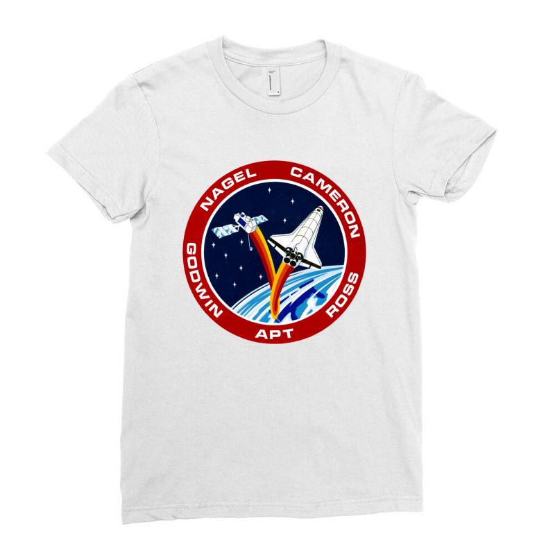 Space Shuttle Background Ladies Fitted T-shirt | Artistshot