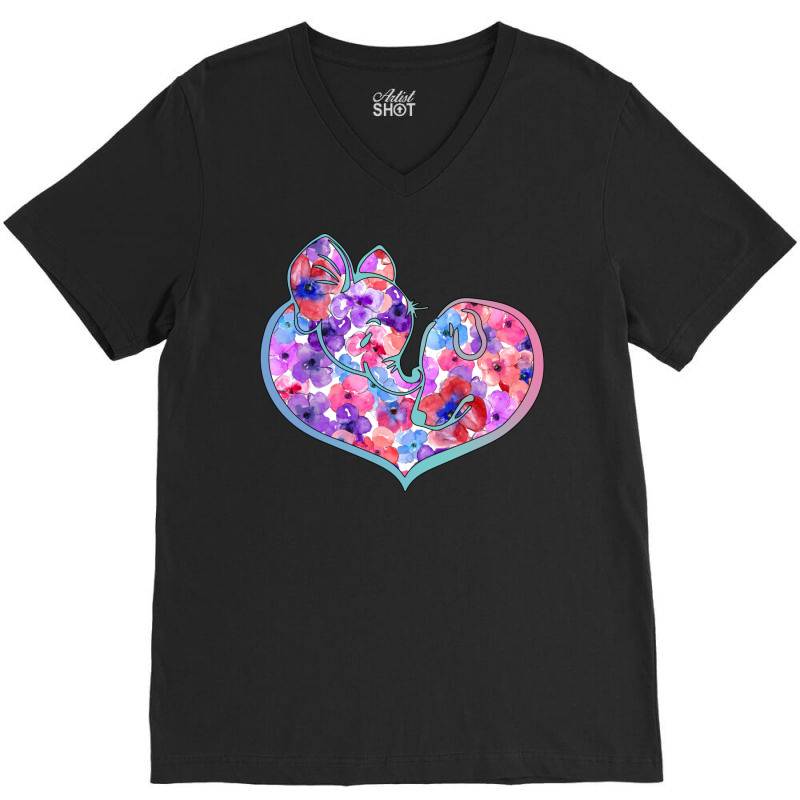 Elephant And Dog V-neck Tee | Artistshot