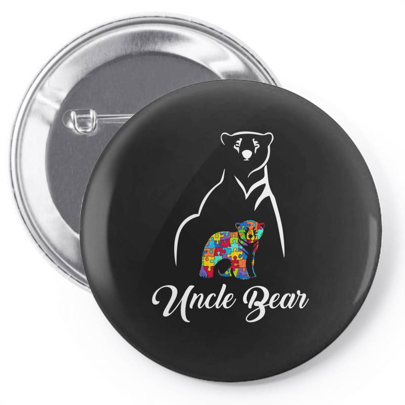Uncle Bear White Pin-back Button | Artistshot