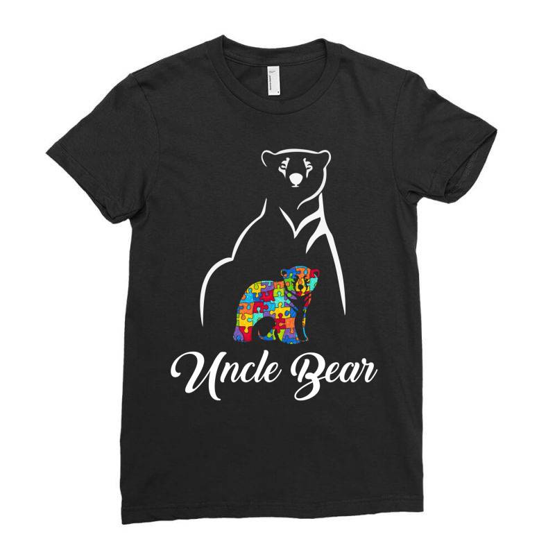 Uncle Bear White Ladies Fitted T-shirt | Artistshot