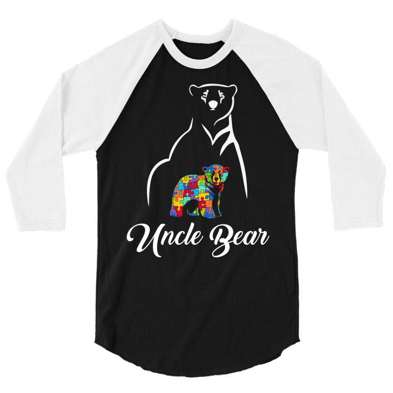 Uncle Bear White 3/4 Sleeve Shirt | Artistshot