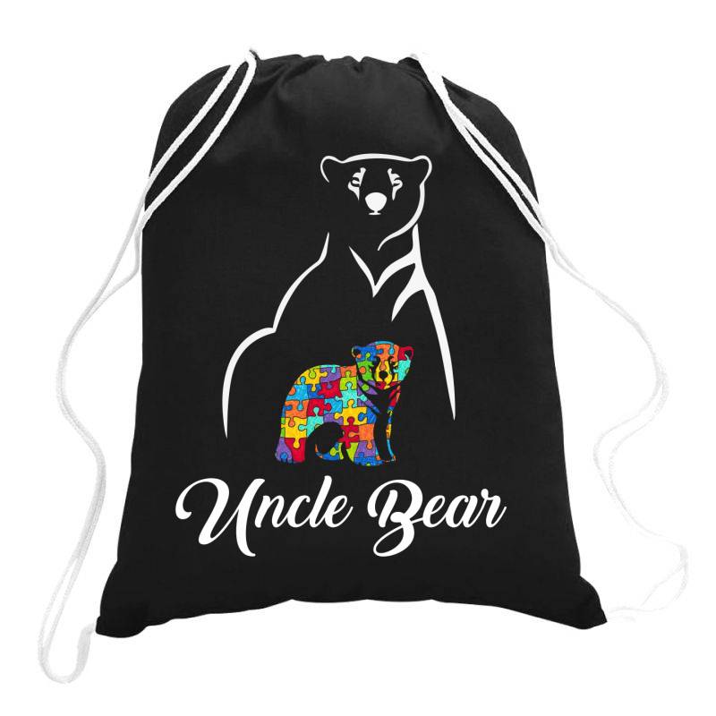 Uncle Bear White Drawstring Bags | Artistshot