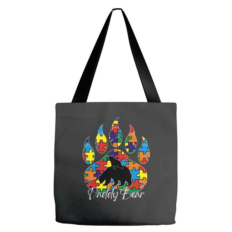 Daddy Bear Autism Awareness Day Tote Bags | Artistshot