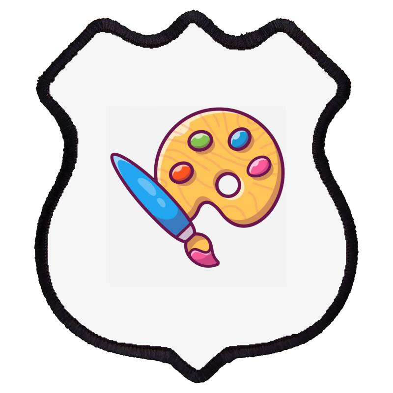 Custom Paint Brush And Color Palette Shield Patch By Lenart Artistshot