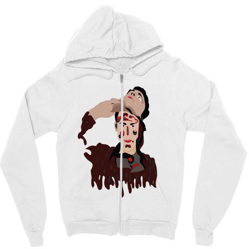 Custom Mask Zipper Hoodie By Rococodesigns Artistshot