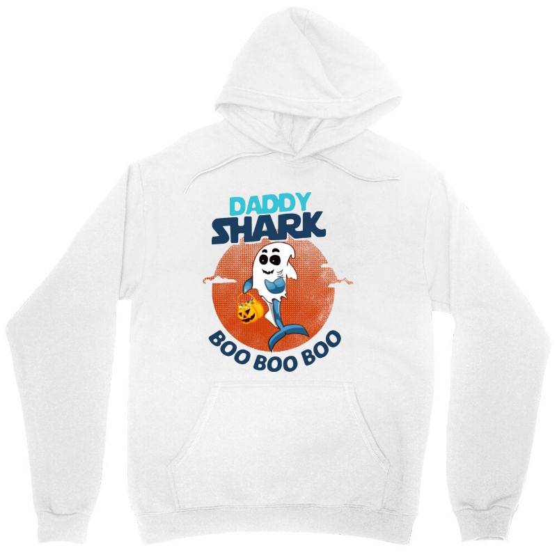 Custom Daddy Shark Boo Boo Boo Shark Ghost Halloween Unisex Hoodie By Mary Art - Artistshot