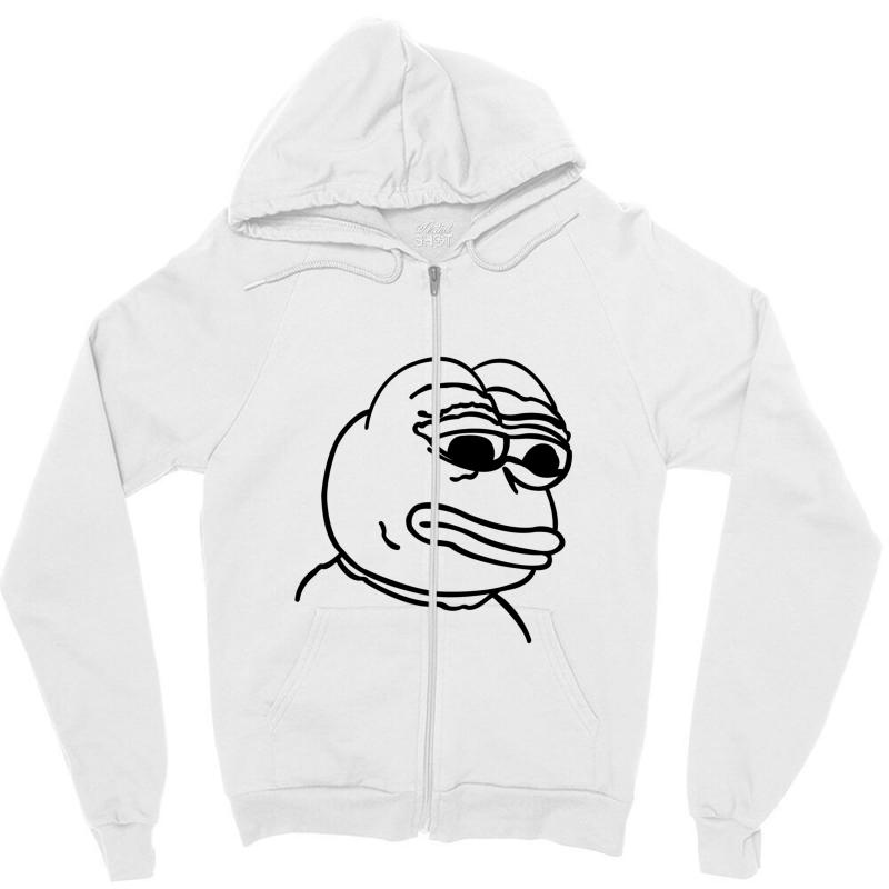 Custom Pepe The Frog Zipper Hoodie By Nurmasit1 Artistshot
